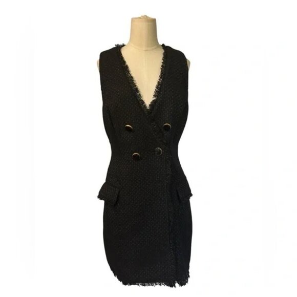 L’ACADEMIE The Pierre Mini Dress in Black NWOT - Size Medium - Picture 7 of 8